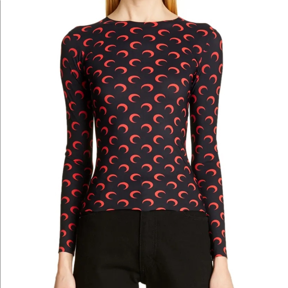 Marine Serre Red & Black Top